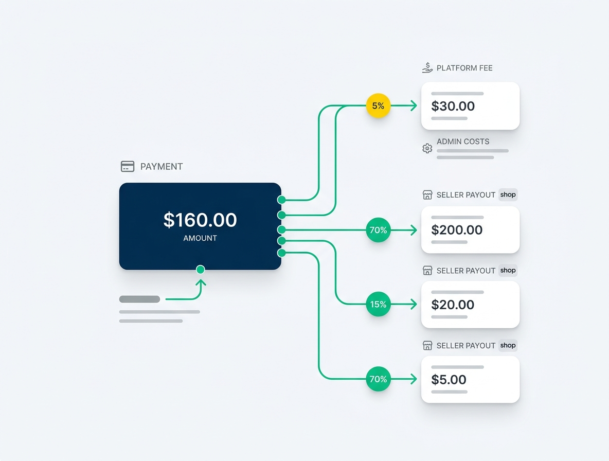 Marketplace payment split diagram