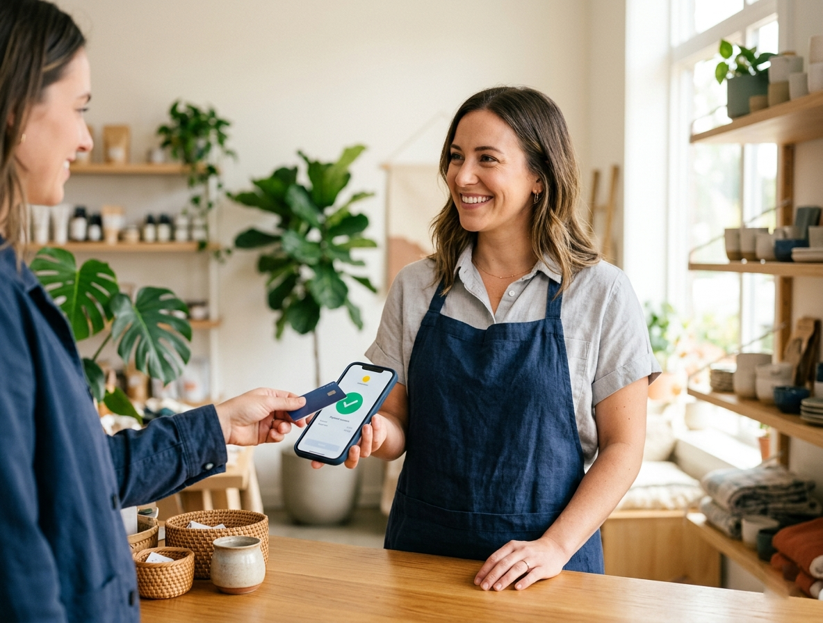 Contactless tap to pay on a phone